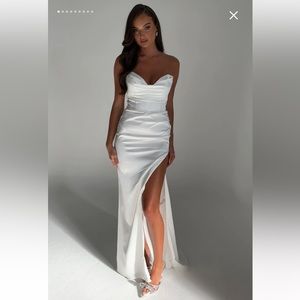 MESHKI Marilyn Corset Gown - White Size S